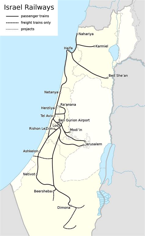 Map Of Israel Trains Rail Lines And High Speed Train Of Israel