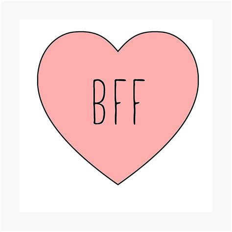 I Love My Bff Best Friend Heart Photographic Print By Thepinecones