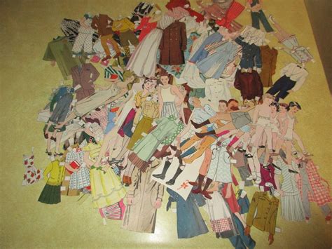 Vintage Cut Lot Of 40 Paper Dolls Outfits 1940s Jack And Jill Magazine