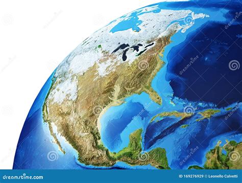 Earth Globe Close Up Of The North America Stock Image Image Of
