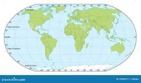 World Map With Coordinates Stock Image Image 10240111