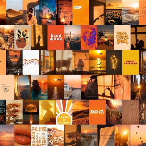 Sunset Wall Collage Kit Digital Download Golden Hour Photo Etsy In