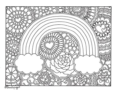 Coloring Book Rainbow Coloring Page