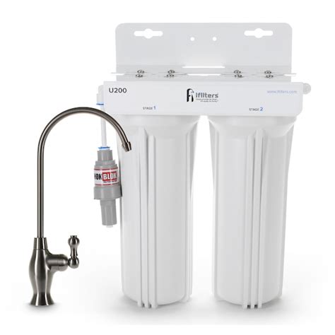 Ifilters Premium Water Filtration Dual Stage Carbon Block Under Sink