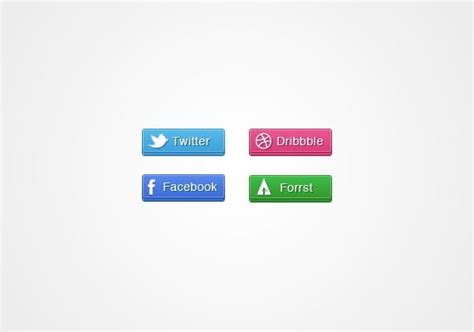 Social Buttons Psd Vector Uidownload