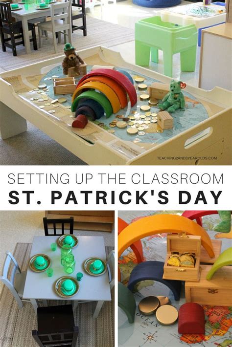 Setting up the toddler and preschool classroom for the St. Patrick's