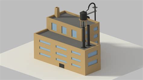 3d Asset Realtime Low Poly Cartoon Refinery Cgtrader