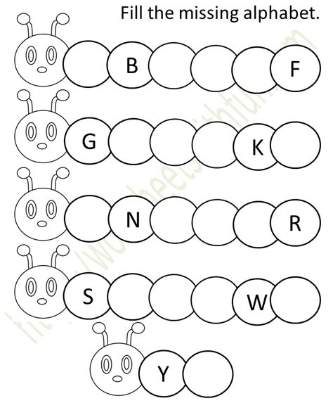 English Preschool Missing Alphabet Capital Letters Worksheet 4 Wwf