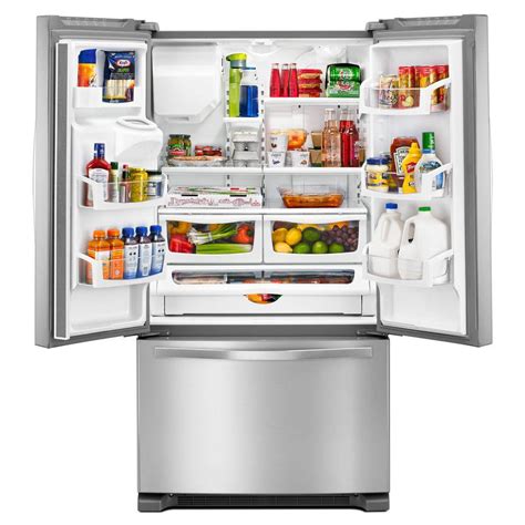 The bertazzoni french door refrigerator and integrated dishwasher are available in the professional series, master series and. Whirlpool 36 in. W 25 cu. ft. French Door Refrigerator ...