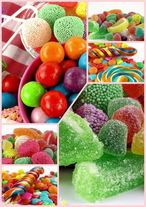 Candy Sweet Lolly Sugary Collage Stock Photo Image Of Assorted
