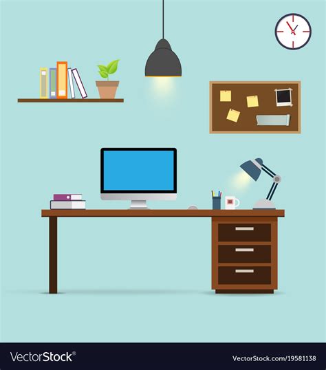 Workspace Background Royalty Free Vector Image