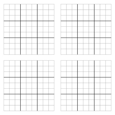 Printable Blank Sudoku Grid 2 Per Page Printable Jd