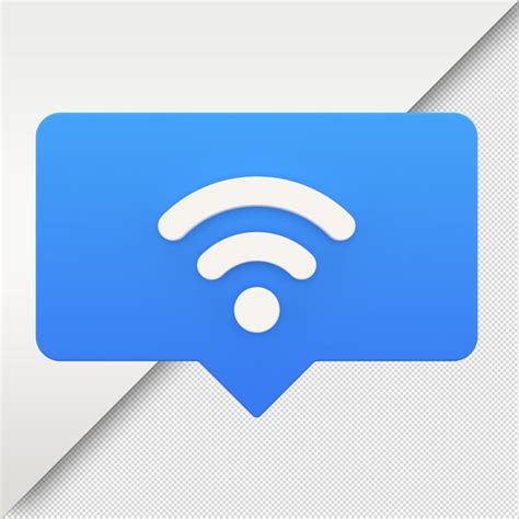 Premium Psd Wifi Icon D Render With Matte Finish Psd
