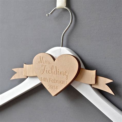 The perfect wedding dress with a full skirt on a hanger. Personalised Engraved Wedding Dress Hanger By Clouds And ...