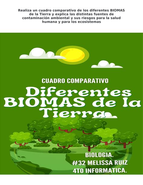 Bioma Biologia Realiza Un Cuadro Comparativo De Los Diferentes
