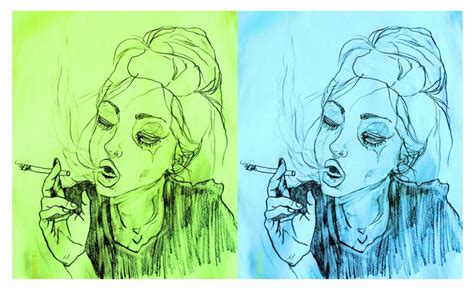 Drawing Smoking Girl By Emphis Ourartcorner
