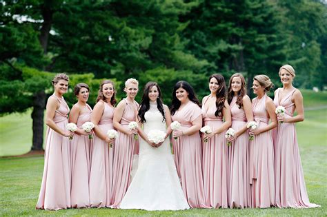Bridesmaid Dresses Blush Bridesmaid Gowns From Real Weddings Inside Weddings