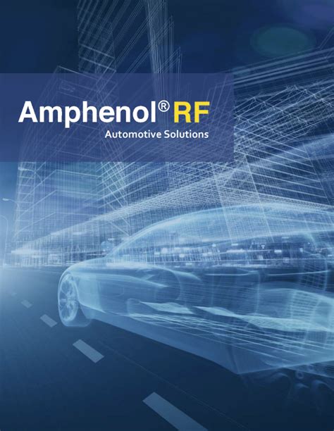 Amphenol Rf Automotive Solutions Guide Tti Inc