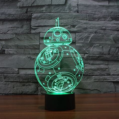 A Light Up Star Wars Bbg Lamp On A Table