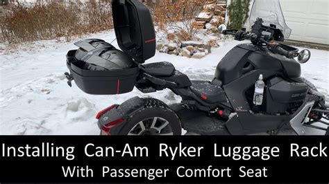 Installing Can Am Ryker Luggage Rack With Passenger Comfort Seat Youtube