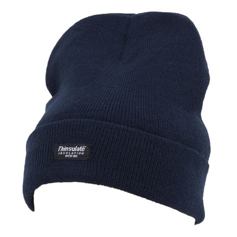 Mens Thinsulate Knitted Thermal Winterski Hat 3m 40g Ebay
