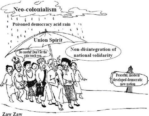 A Cartoon Printed On Union Day Showing The Umbrella Of The Union