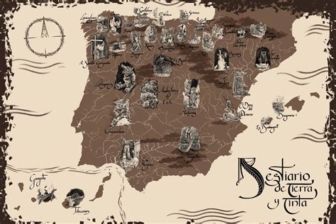 Mitología Española El Mapa Ilustrado De Los Monstruos Y Criaturas De