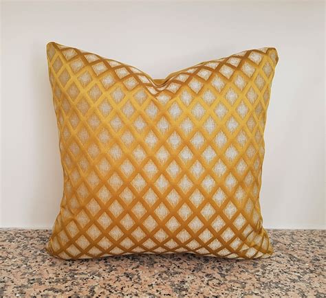 Luxury Yellow Gold Designer Pillowpremium Quality Decorative Etsy In