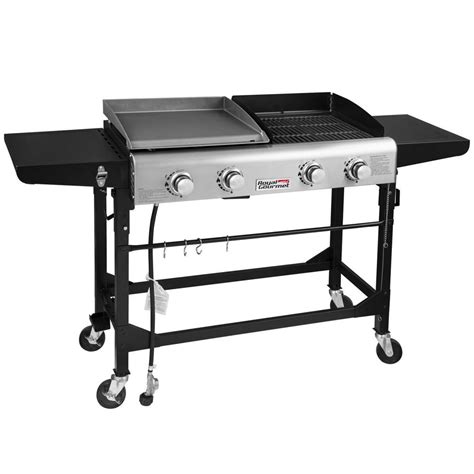Camp chef flat top grill 600; Royal Gourmet 4-Burners Portable Propane Gas Grill and ...