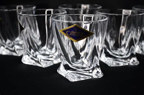 Shot Glasses Set Of 6 Vodka Liqueur Crystal Glass Set 2oz Etsy
