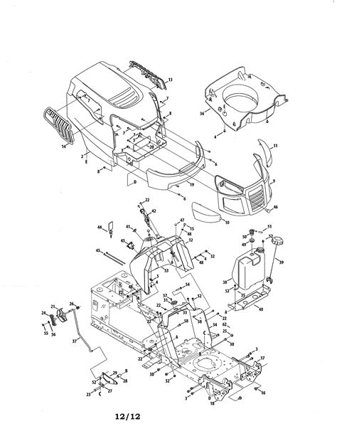 Craftsman Gt5000 Mower Deck Diagram