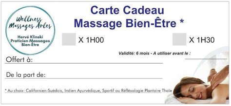 carte cadeau massage wellness massages arles
