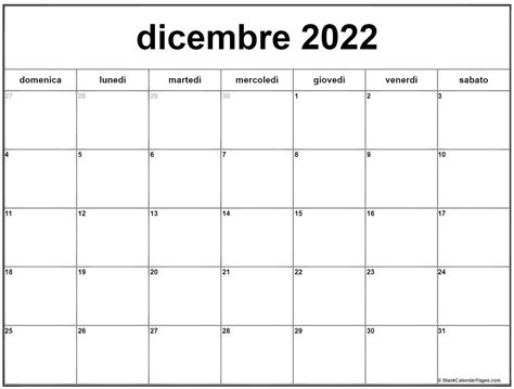 Dicembre 2022 Calendario Gratis Italiano Calendario Dicembre