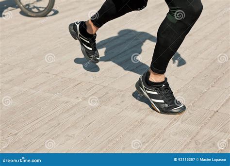 Legs Of Person Running Stock Image Image Of Running 92115307