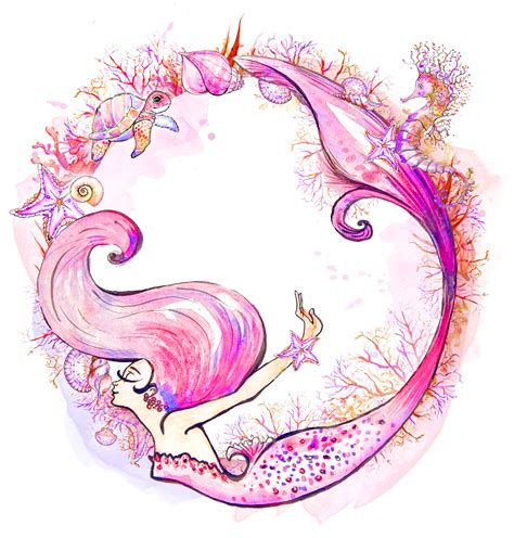 Mermaid Watercolor Painting At Getdrawings Free Download