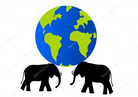 Elephants Carrying Earth On Their Should — Stock Photo © Zuzanaa 3166019