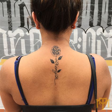 Rose Script Tattoo By Ashley Welman From Trade Mark Tattoo Durban South