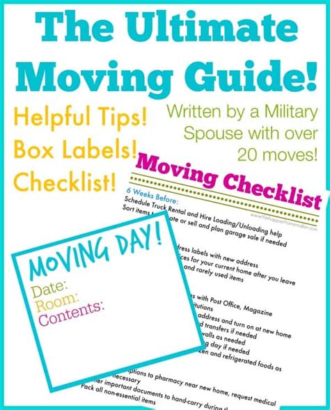 The Ultimate Moving Guide The Happier Homemaker