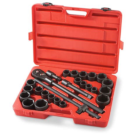 26 Pc 3 4 Drive Impact Socket Set 591375 Hand Tools Tool Sets At
