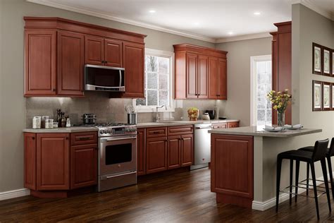 Jsi Cabinetry Quincy Cherry Kitchen Stained Kitchen Cabinets Cherry Wood Cabinets Cherry
