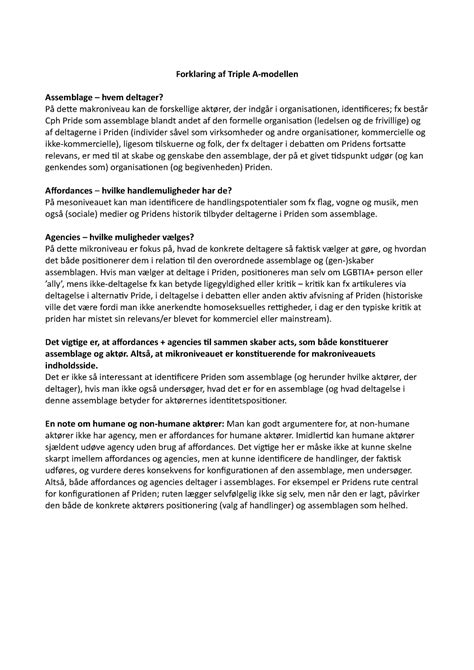 Forklaring af Triple A - Strategisk kommunikation - Forklaring af