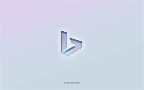 Download Wallpapers Bing Logo Cut Out 3d Text White Background Bing