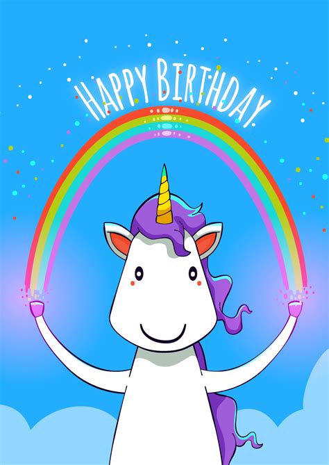 Unicorn Birthday Cards