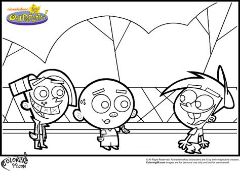 Fairly Odd Parents Coloring Pages | Team colors