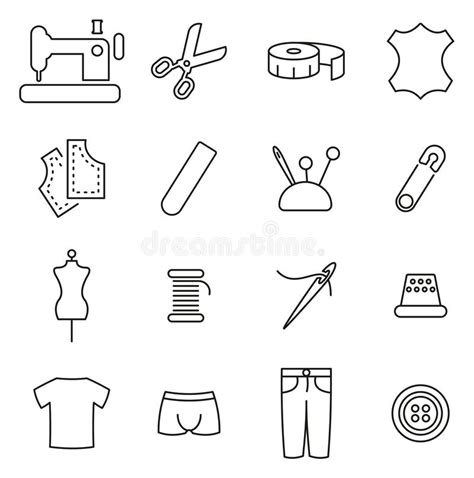 Tailor Shop Icons Stock Vector Illustration Of Scissors 44604996
