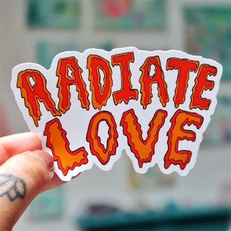Radiate Love Vinyl Sticker Keep It Bright