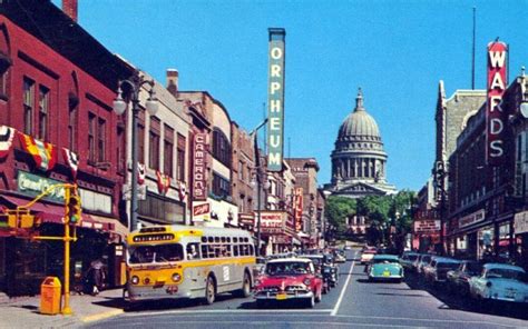 State Street In Madison Wisconsin Circa 1950 Wisconsin Pride Madison