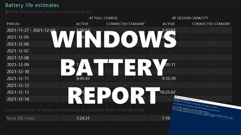How To Check The Health Of Your Laptop Battery In Windows Youtube