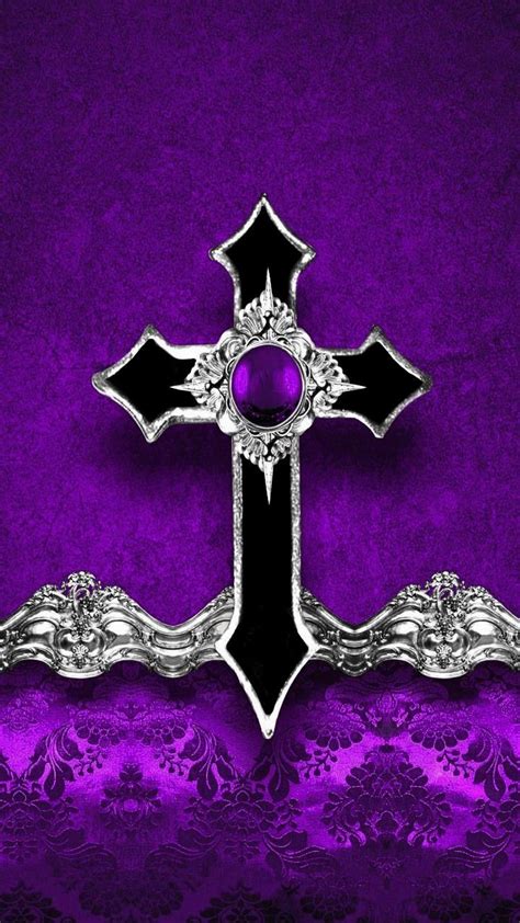 Pin By Hayz420 On Purple Cross Wallpaper Purple Wallpaper Gothic