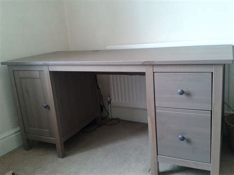 A wide chest of drawers gives you plenty of storage space as well as. Ikea HEMNES desk in grey-brown (colour now discontinued ...